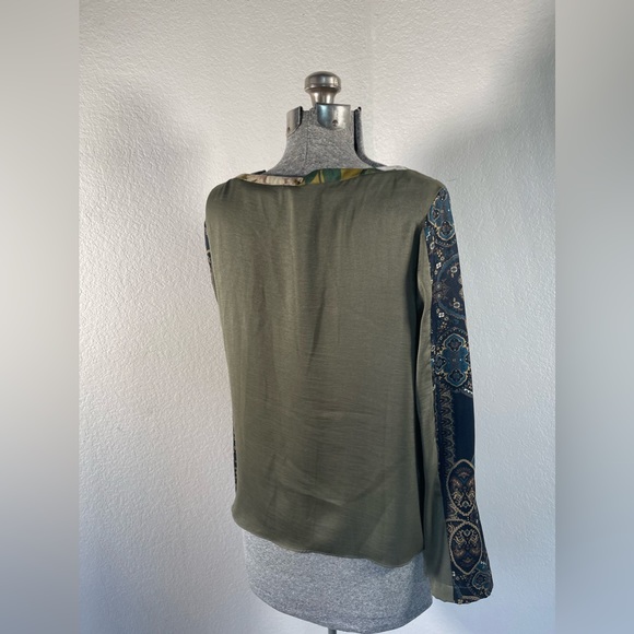 Anthropologie Long Sleeve mixed Floral Pattern Shirt Size Small - Picture 3 of 4